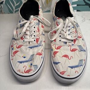 Vans Shoes Pink Flamingo & White Sneakers Men 11.5 Womens 13